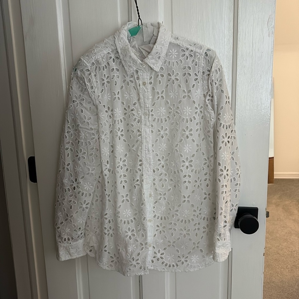 JCrew eyelet blouse